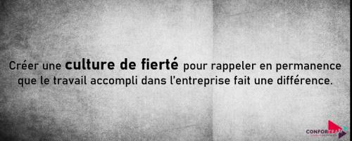 La fierté : promouvoir la contribution du travail et le sentiment d'appartenance